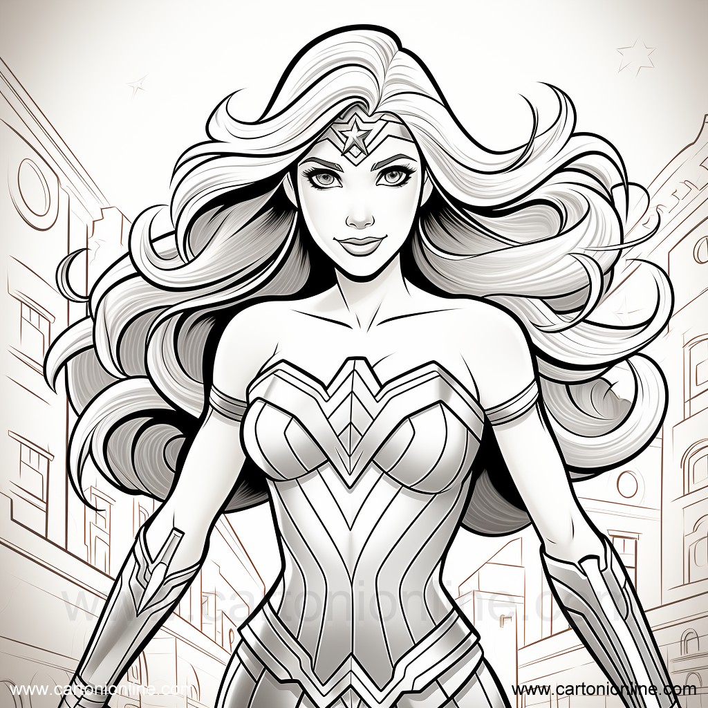 Disegno Wonder Woman 45 di Wonder Woman da stampare e colorare