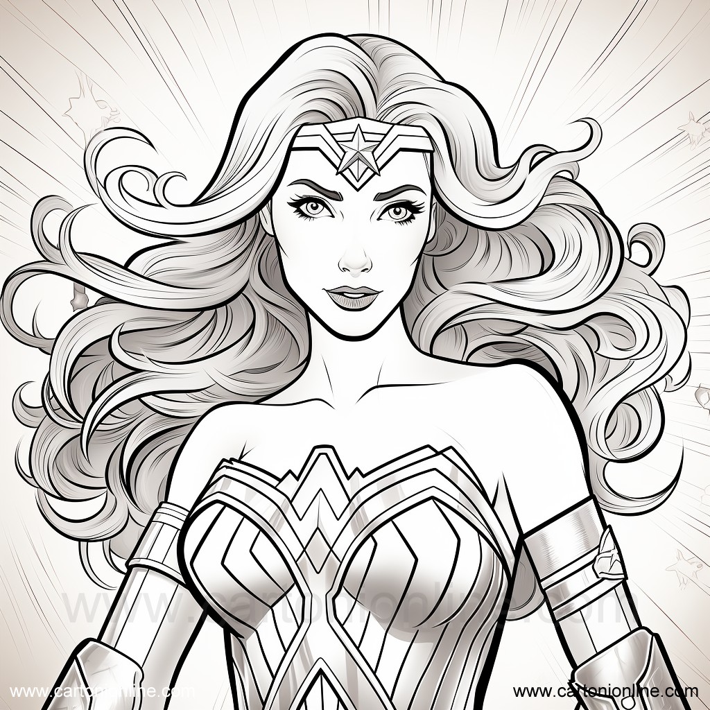 Dibujo de Wonder Woman 46 de Wonder Woman para imprimir y colorear