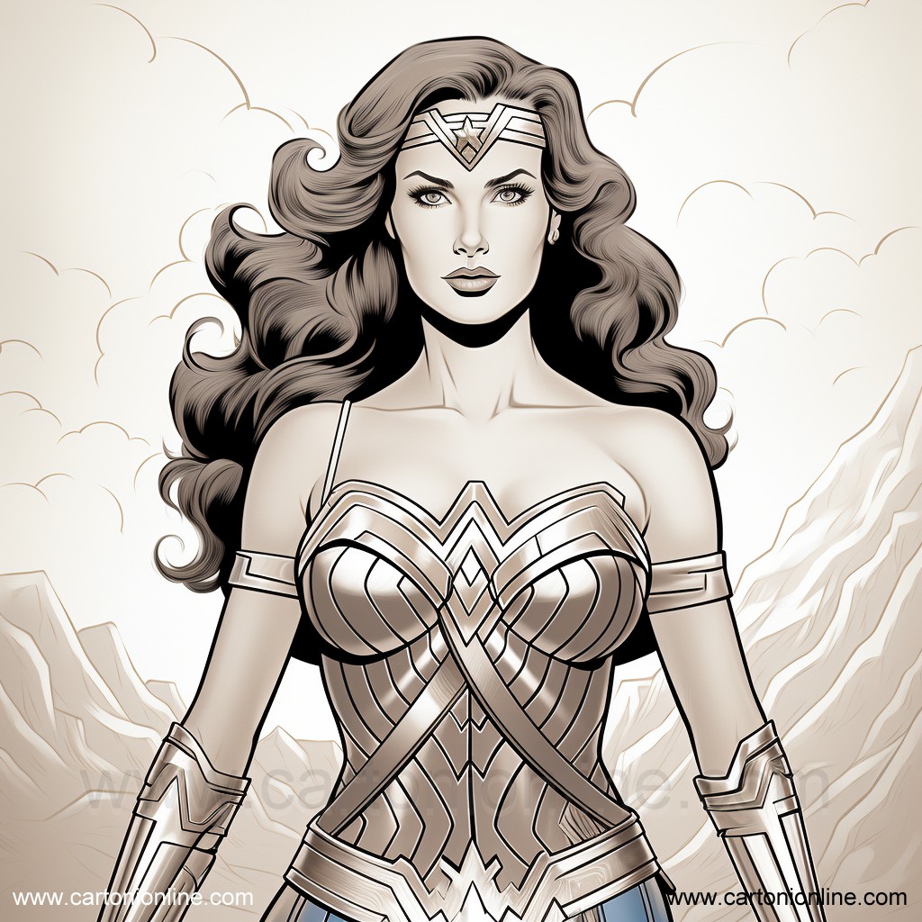 Wonder Woman 49 van Wonder Woman kleurplaat om af te drukken en in te kleuren