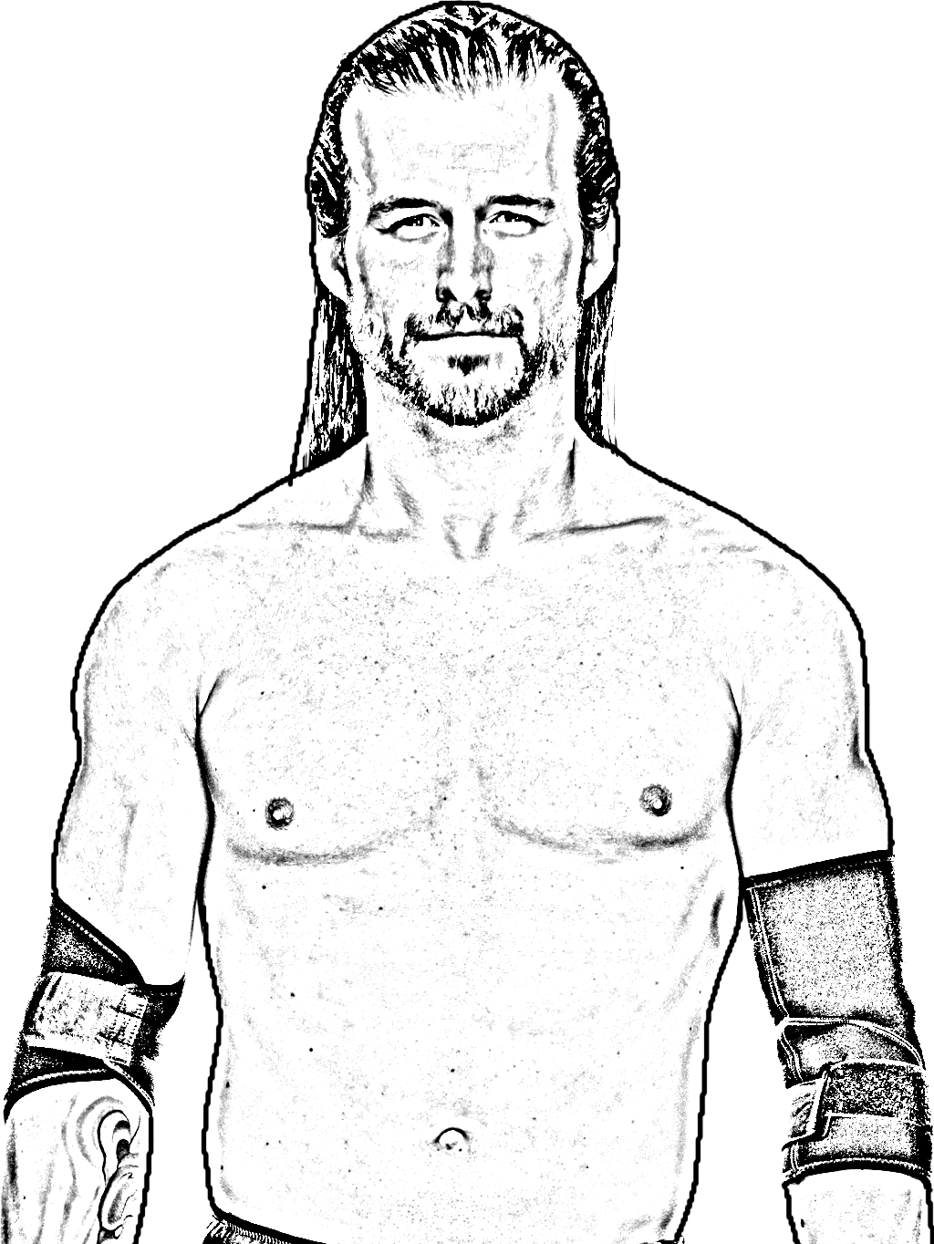 Dibujo de Adam Cole de WWE (World Wrestling Entertainment) para imprimir y colorear