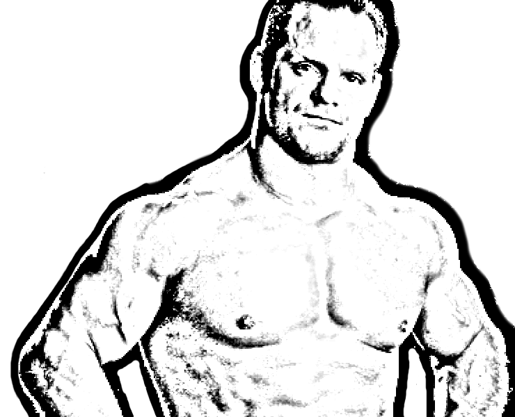 Dibujo de Chris Benoit de WWE (World Wrestling Entertainment) para imprimir y colorear