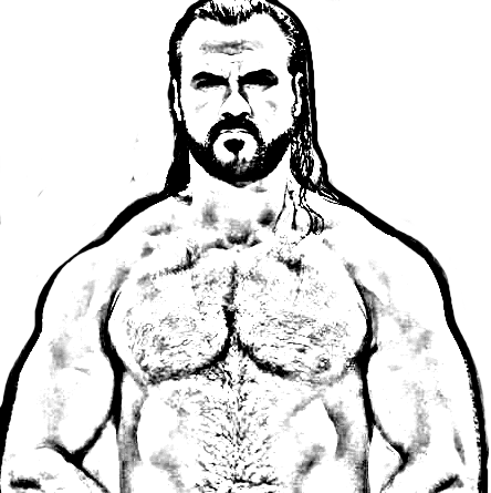 Coloriage de Drew McIntyre de WWE (World Wrestling Entertainment)  imprimer et colorier