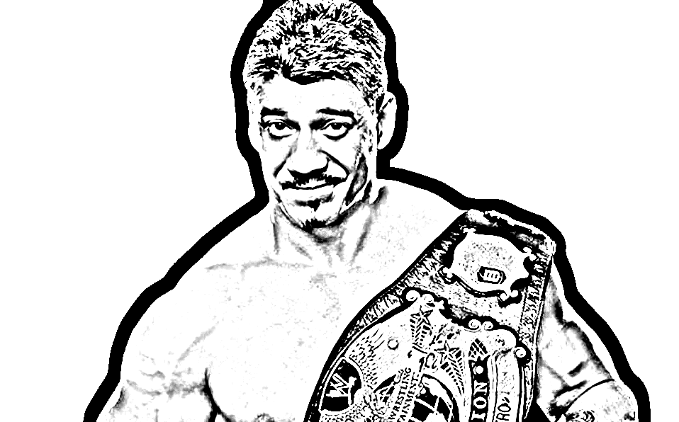 Dibujo de Eddie Guerrero de WWE (World Wrestling Entertainment) para imprimir y colorear