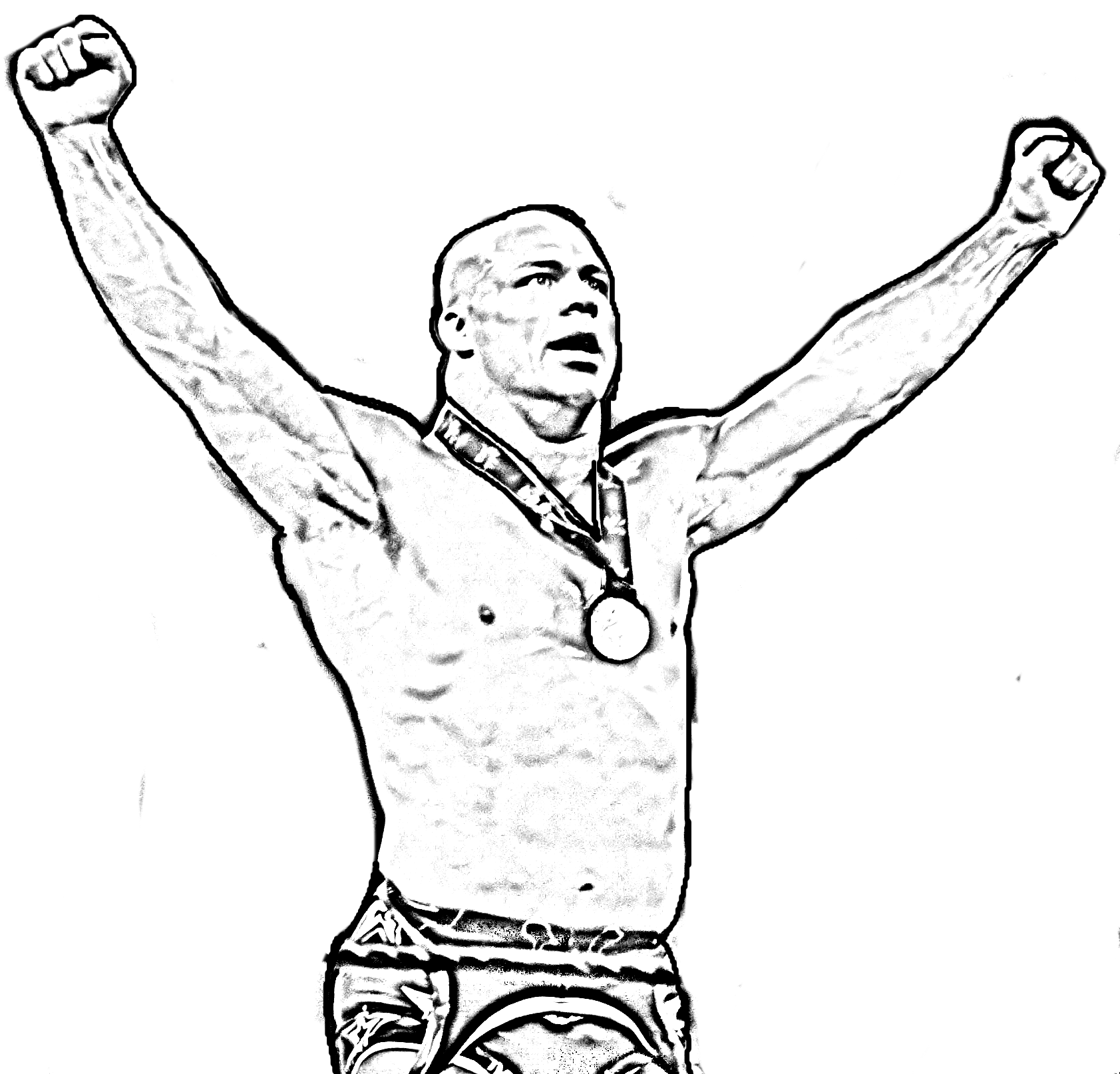 Ausmalbilder Kurt Angle von WWE (World Wrestling Entertainment) zum Drucken und Frben