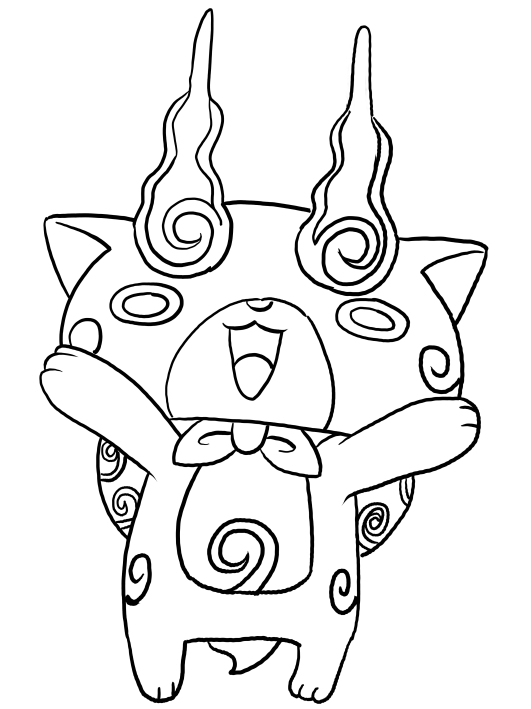 Disegno di Komajiro di Yo-Kai Watch da stampare e colorare