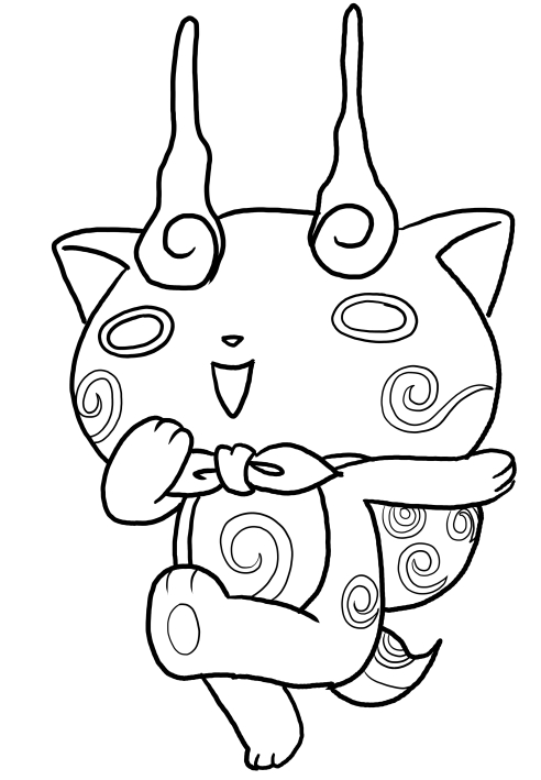 Disegno di Komasan di Yo-Kai Watch da stampare e colorare