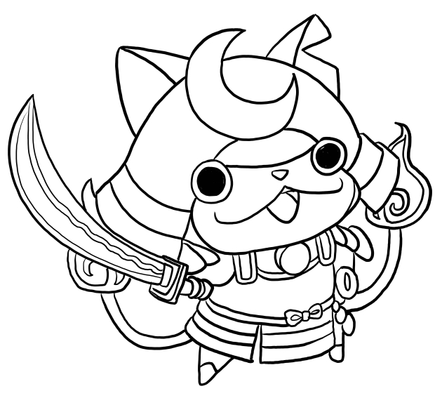 Shogunyan of Yo-Kai Watch para colorear e imprimir