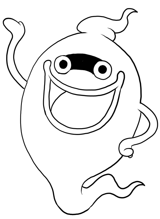 Coloriage de Yo-Kai Watch Whisper à imprimer et colorier