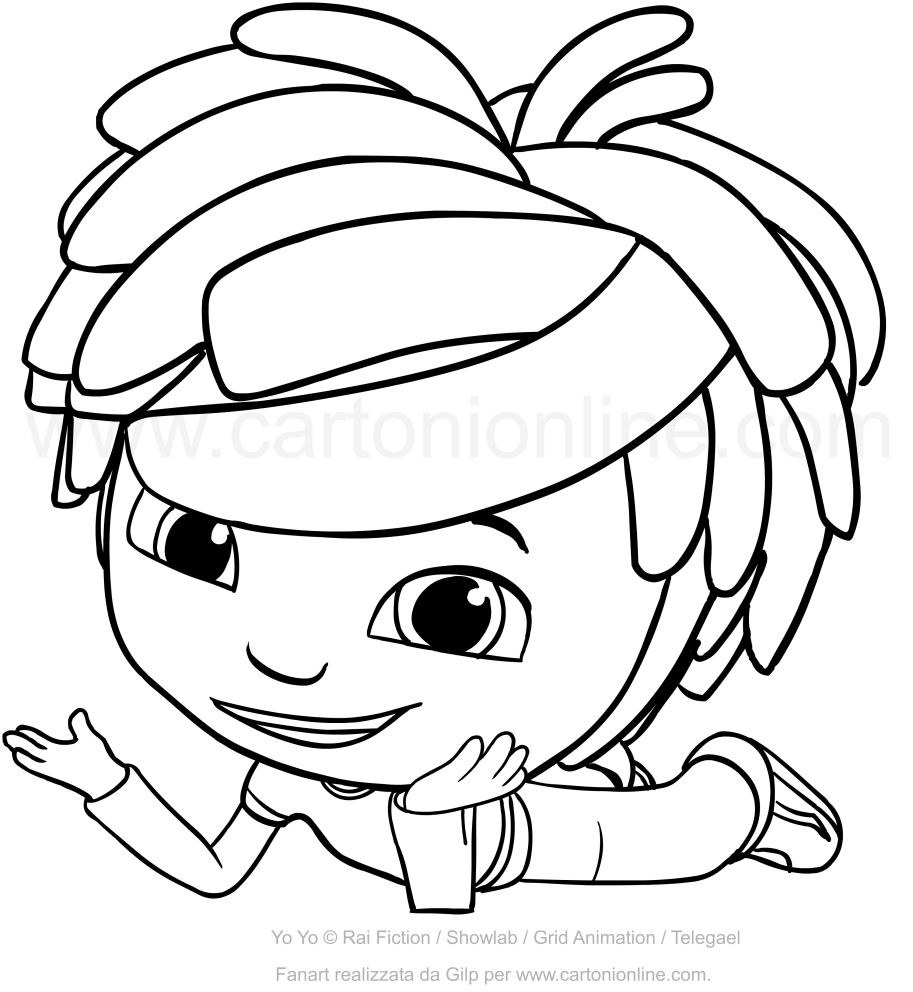 Yo (he) coloring page to print and color