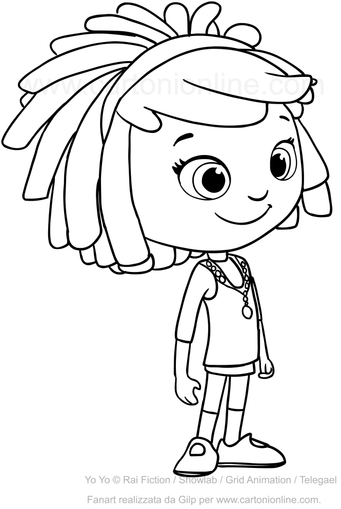 Yo (her) coloring page to print and color