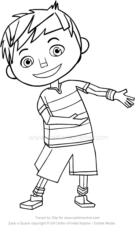 Zack coloring page to print and color