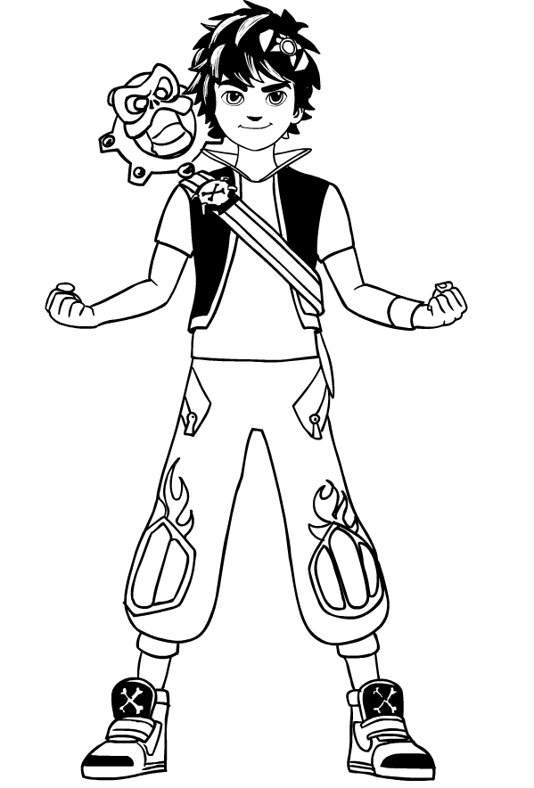 Zak Storm coloring page to print and color