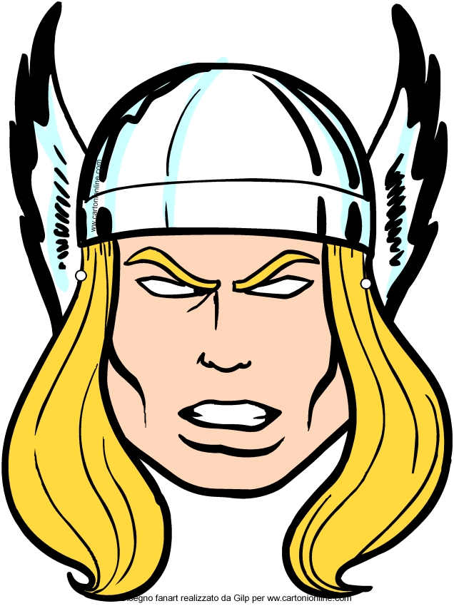 Masca Thor (Răzbunătorii) pentru decupat
