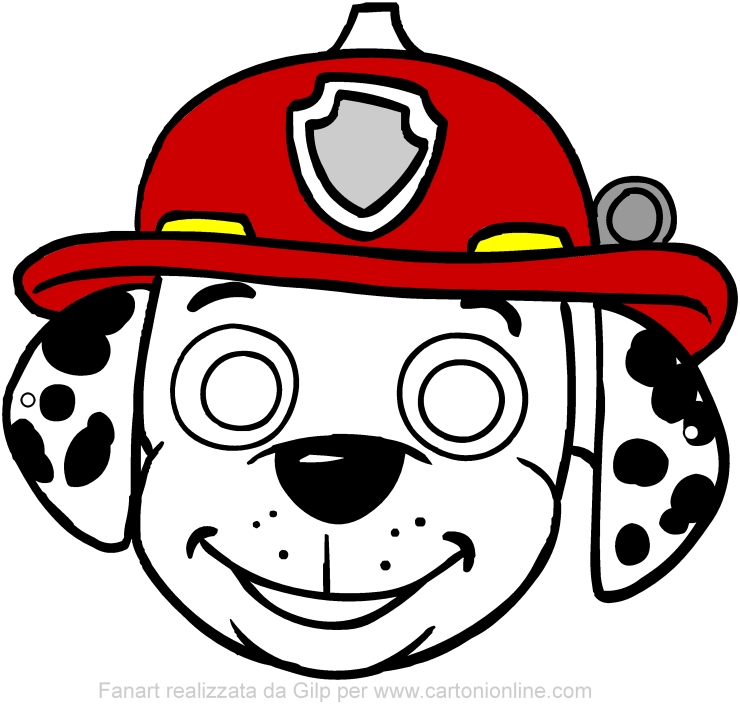 Marshall mask (Paw Patrol) to be cut out