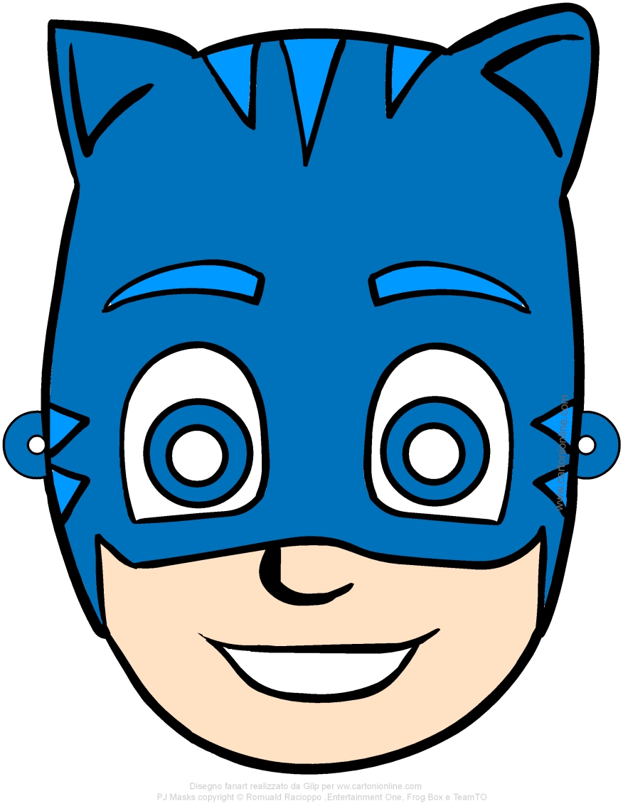 Catboy mask (PJ Masks - Super Pyjamas) som ska klippas ut