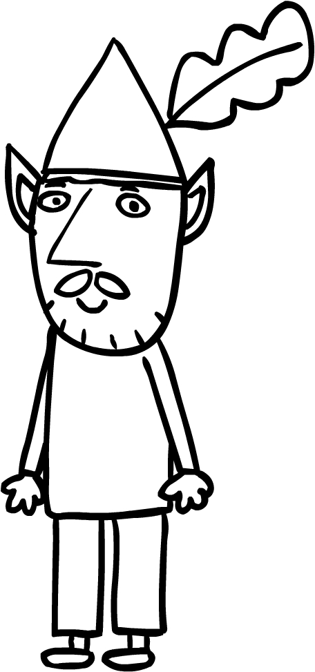 Drawing Mr Elf, Ben's father (Ben and Holly's Little Kingdom) coloring page
