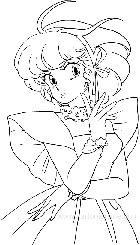 Drawing Creamy Mami, the Magic Angel coloring page