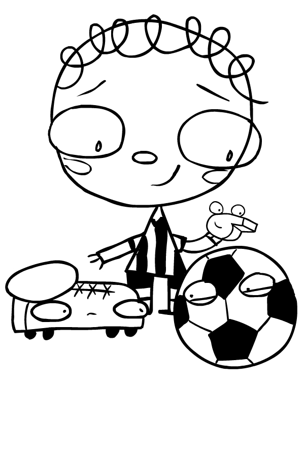 Drawing of Henry soccer The Day Henry Met... to print and coloring