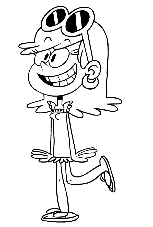 Drawing of Leni Loud di The Loud House to print and coloring