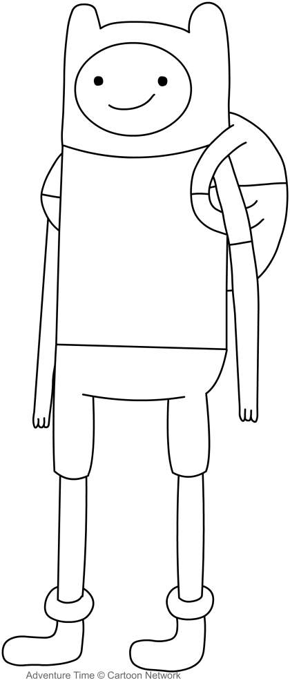 Finn the Human (Adventure Time) coloring pages