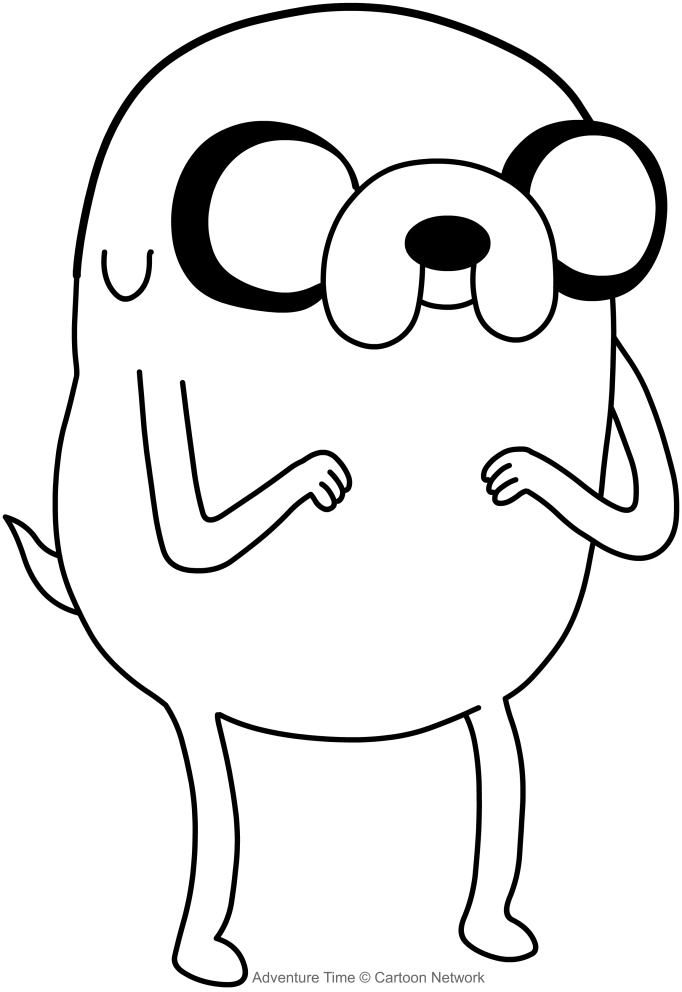  Jake the dog (Adventure Time) coloring page to print