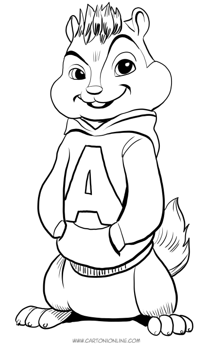  Alvin Superstar coloring page to print