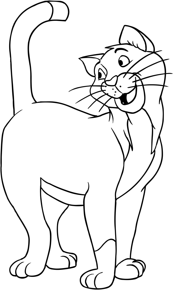  O'Malley of Aristocats, coloring page to print