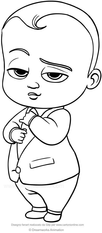 Boss Baby coloring page to print