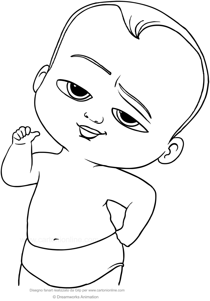 Boss Baby coloring page