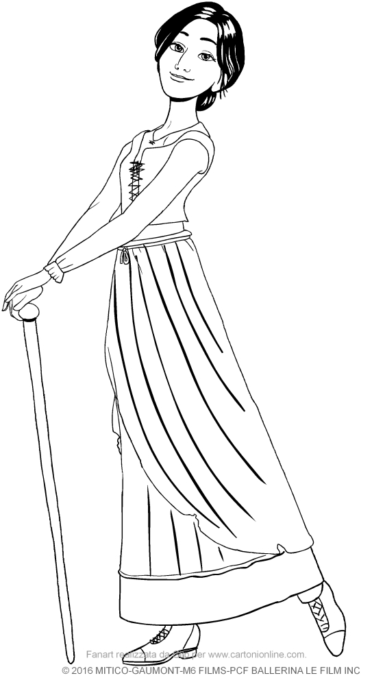  Odette (Ballerina the movie) coloring page to print