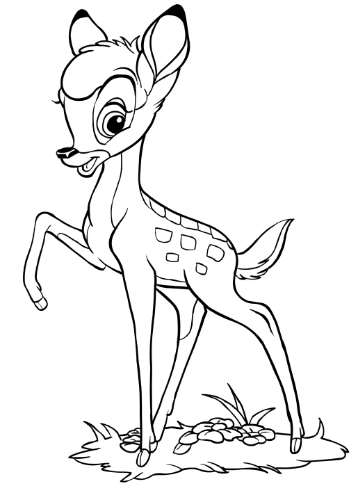 Bambi figure coloring pages