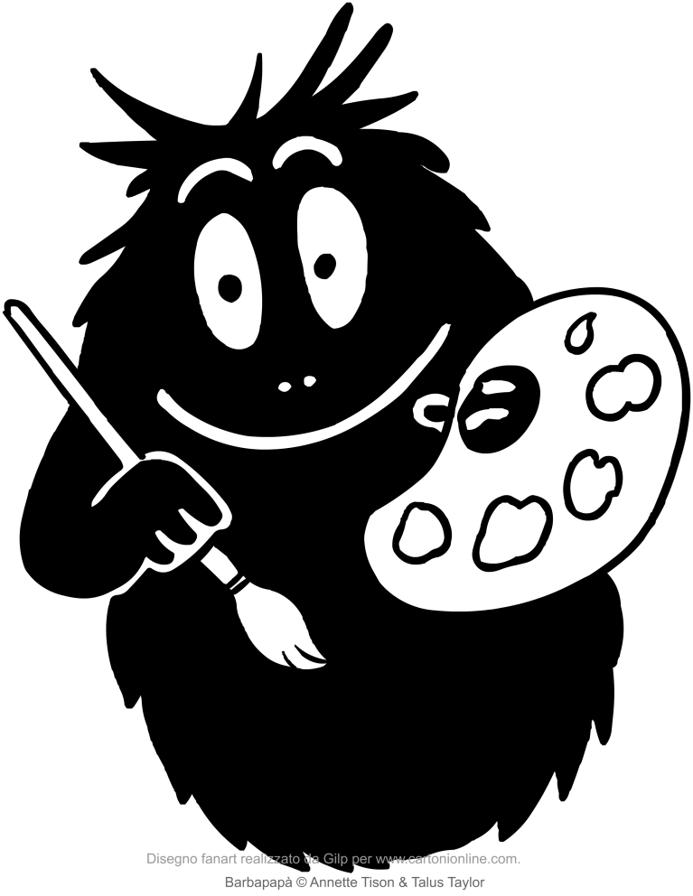  Barbabeau the artist of the Barbapap coloring page to print