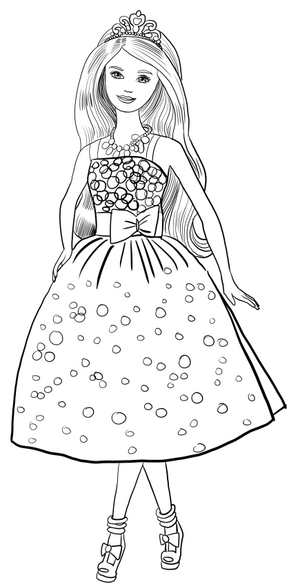 Barbie birthday party coloring pages