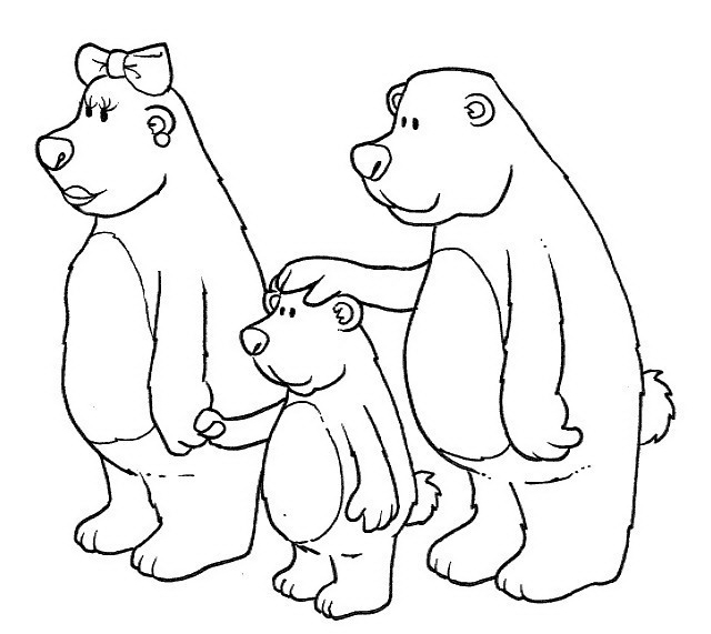 Disegno 5 bear coloring page