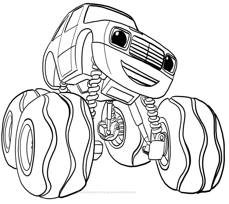  Pickle of Blaze and the monster machines coloring page to print
