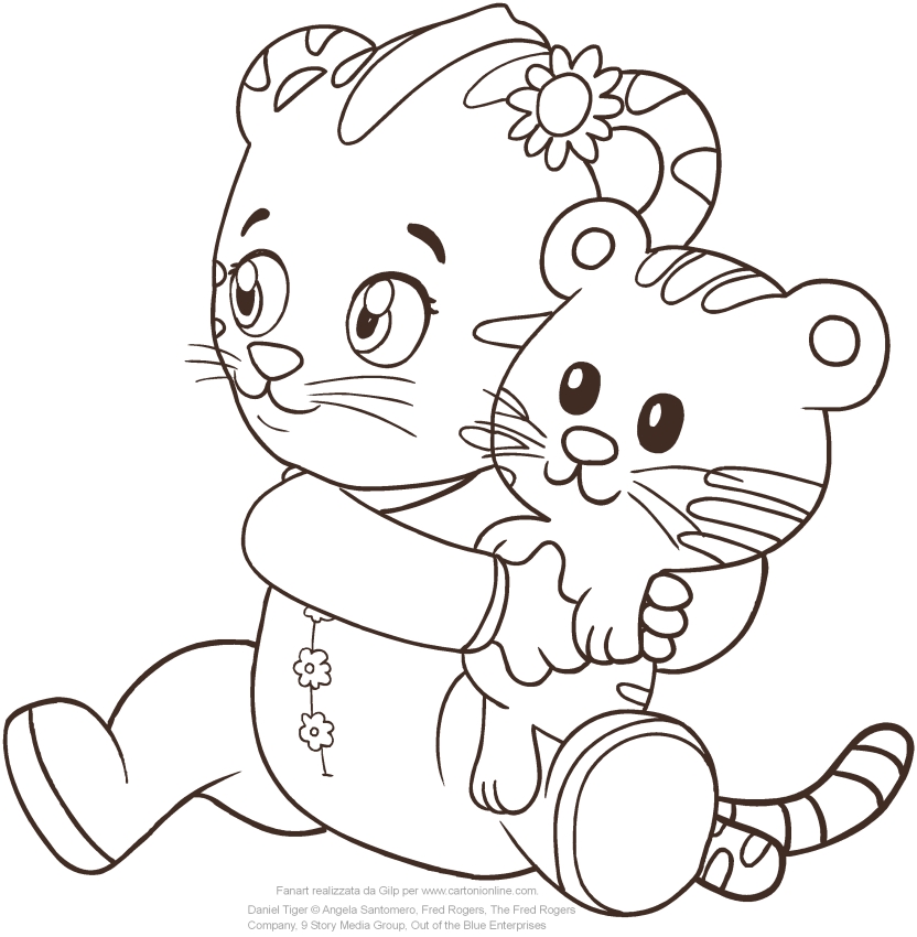 Baby Margaret the sister of Daniel Tiger coloring pages