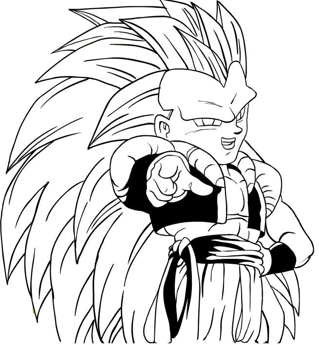 Gotenks coloring page - Dragon Ball