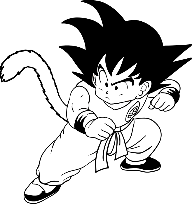 Goku child coloring page - Dragon Ball