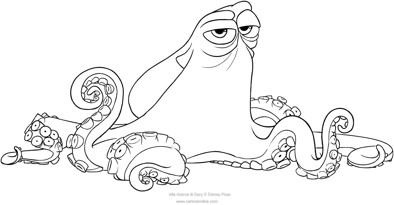  Hank octopus coloring page to print