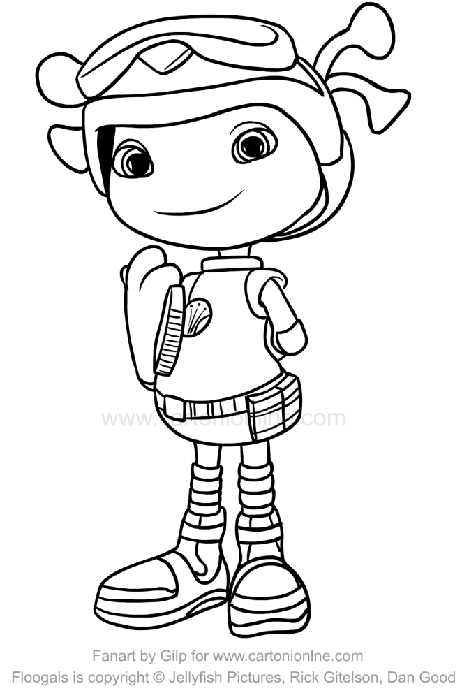 Drawing Flo (Floogals) coloring pages printable for kids