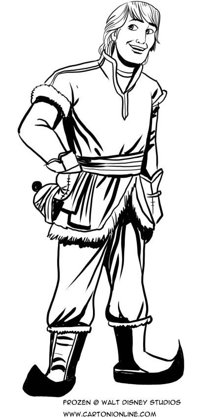 Kristoff figure coloring page