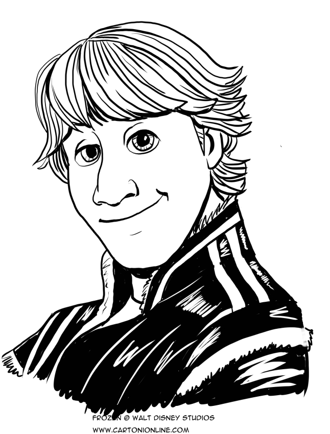 Kristoff foreground coloring page