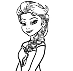 Elsa's dress coloring page