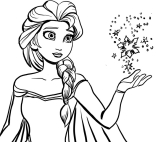 Elsa hand ice coloring page