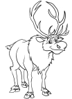 Svin the reindeer coloring page