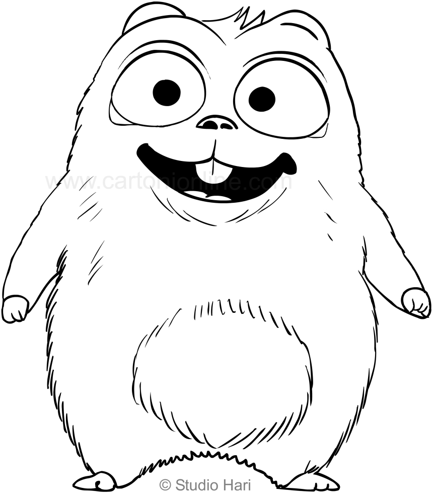Lemming coloring page to print