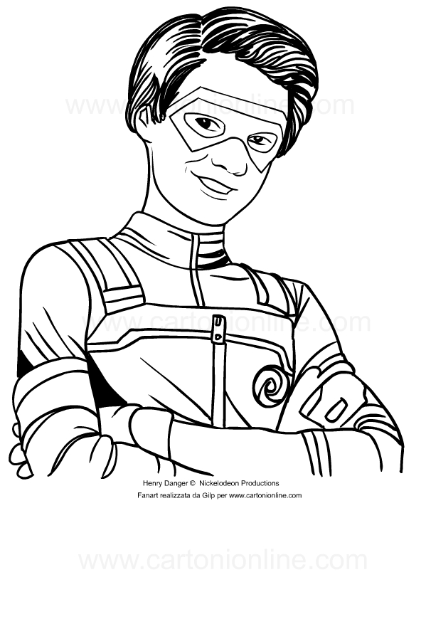 Drawing of Henry Hart di Henry Danger to print and coloring