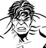 Drawing Hulk coloring page