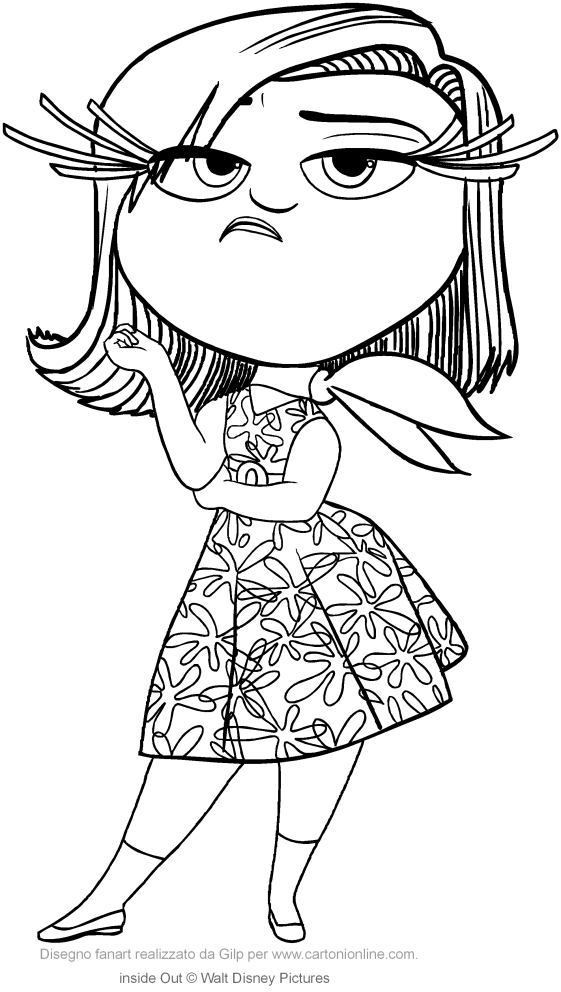  Disgust (Inside Out) coloring page to print