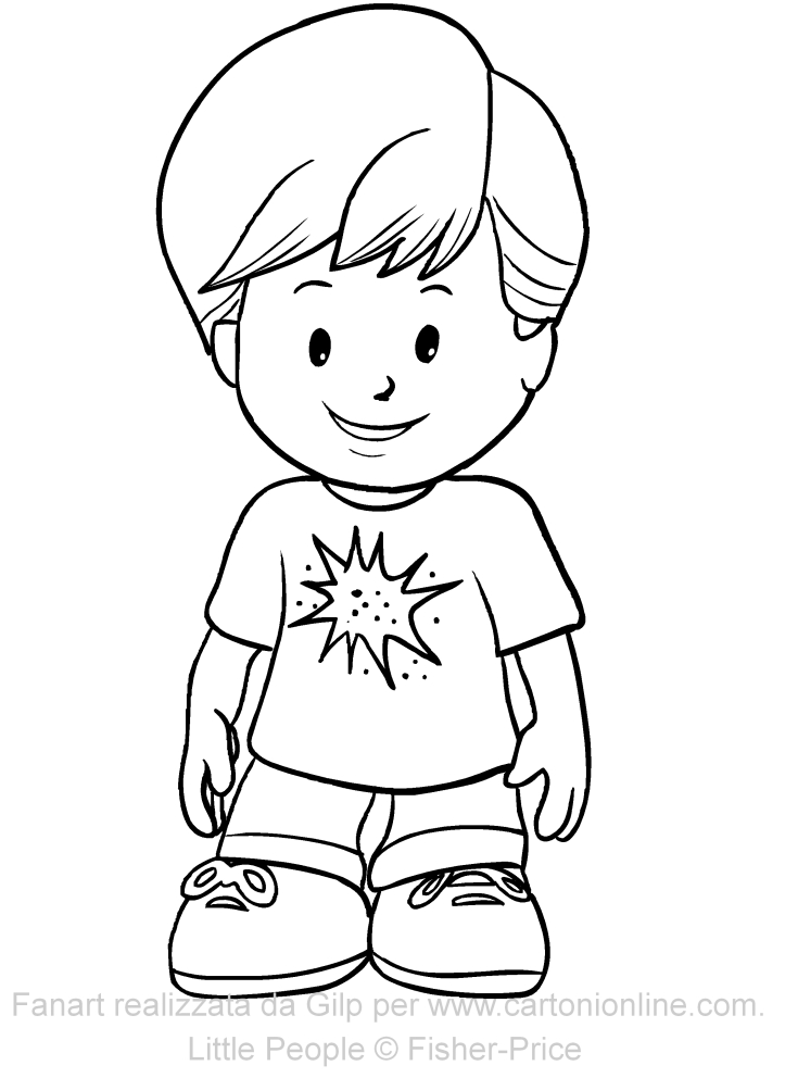  Eddie of Little People coloring page to print